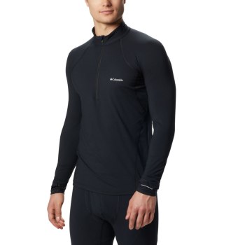 Columbia Sweater Heren, Midweight Stretch Long Sleeve Baselayer Half Zip Zwart, 56UJMVIRQ